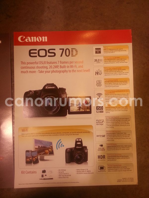 Foto brosur Canon EOS 70D