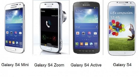 Perbandingan Samsung Galaxy S4 Mini vs Galaxy S4 vs S4 Zoom vs S4 Active
