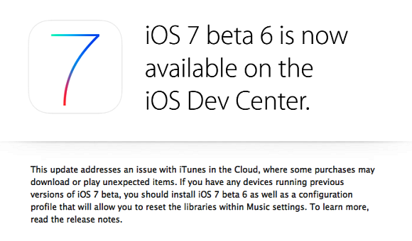 iOS 7 Beta 6 Resmi Dirilis di Apple iOS Developer Center