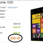 Harga Nokia Lumia 1520 Hanya $99,99 Sistem Kontrak AT&T