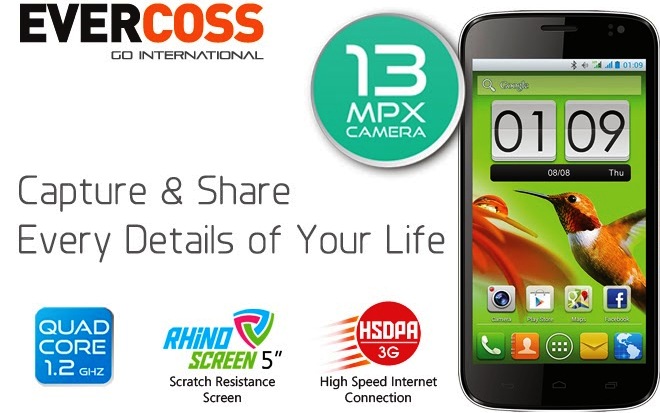 Inilah Spesifikasi EverCoss A66, Smartphone Android Harga Rp 1,9 Jutaan