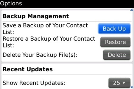 Backup and Restore BB