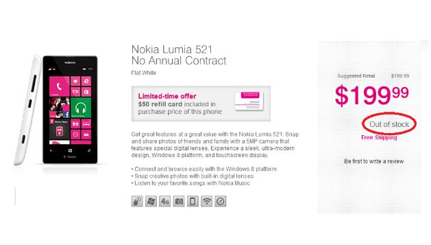 Nokia Lumia 521 Habis Terjual