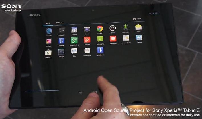 Sony Tablet Z proyek AOSP