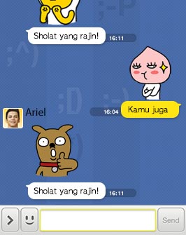 Kirim ucapan Idul Fitri dengan Kakao Talk