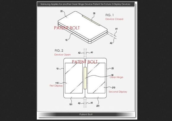 Samsung Ajukan Paten Piranti Gear Hinge Dual Display