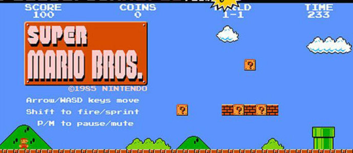 Maen Game Mario Bros dengan Full Screen Mario