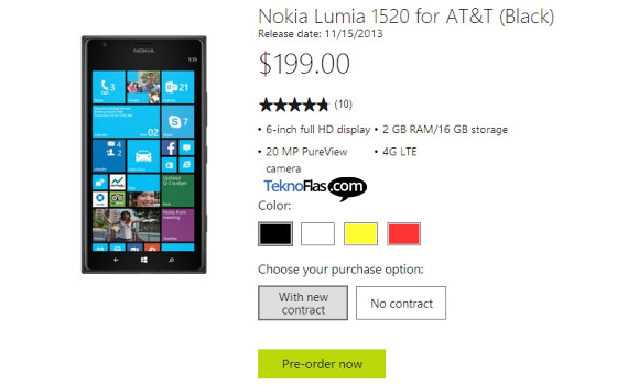 Harga Pre-order Phablet Nokia Lumia 1520 Dibandrol Rp 2,2 Jutaan Sistem Kontrak