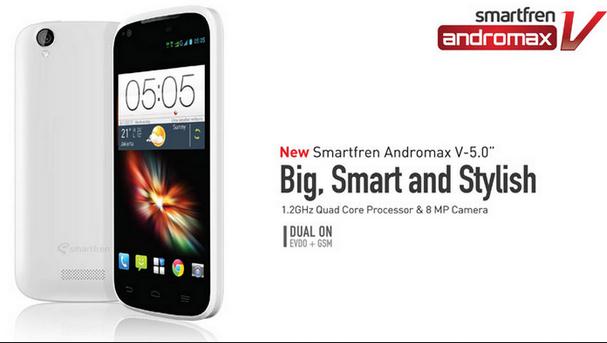 Harga Smartfren Andromax V Stabil di Bulan Januari 2014