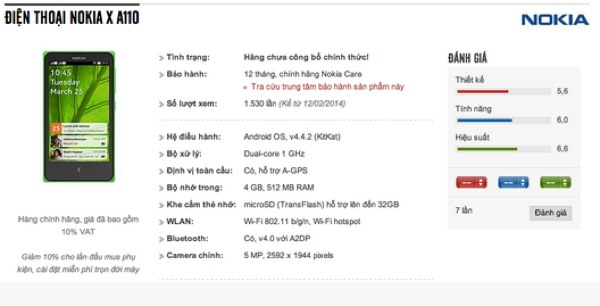 Nokia X A110