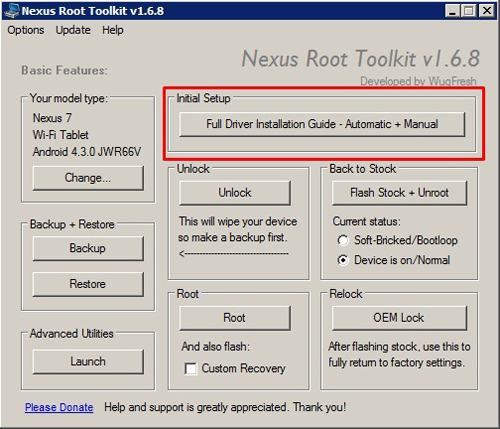 Cara Root Android 4.3 di Nexus 7 1