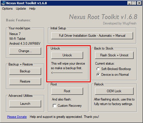 Cara Root Android 4.3 di Nexus 7 1