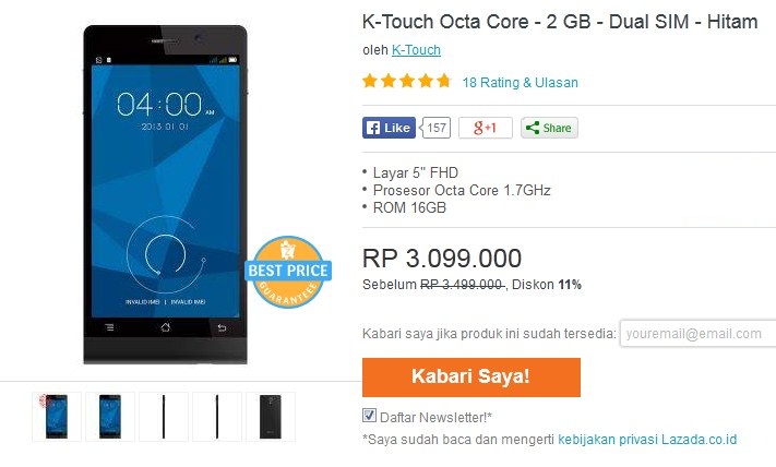 K-touch Octa Core