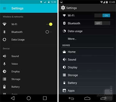 Perbedaan Android L dan Android KitKat