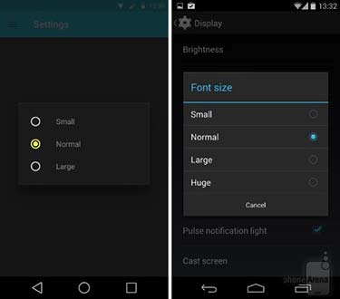 Perbedaan Android L dan Android KitKat