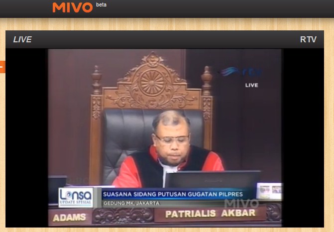 Live streaming sidang putusan MK