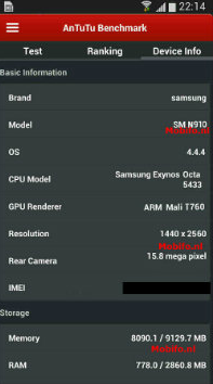 Spesifikasi Samsung Galaxy Note 4 Antutu
