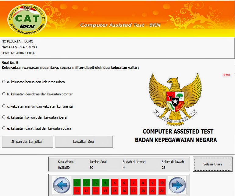 Tes Ujian CAT Wajib untuk Seleksi Penerimaan CPNS 2014