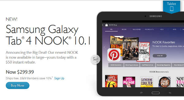 Samsung Galaxy Tab Nook 4 10.1