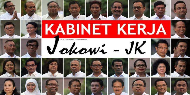 Susunan Menteri Kabinet Kerja Jokowi