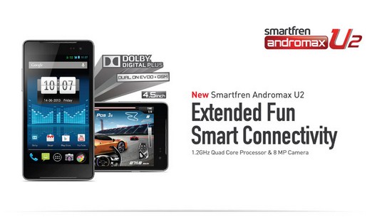 Harga Smartfren Andromax U2 Baru dan Bekas Awal November 2014