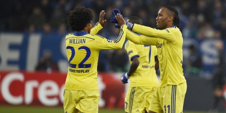 Hasil Liga champion tadi malam Schalke vs Chelsea