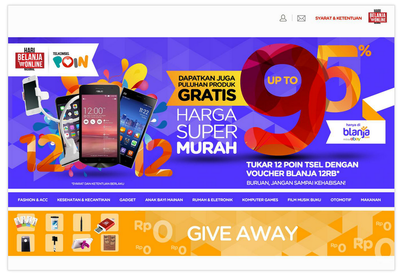Blanja.com Promo Diskon 95% dan Bagi Produk Gratis selama Hari Belanja Online Nasional 12.12 2014