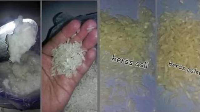 beras palsu dari plastik