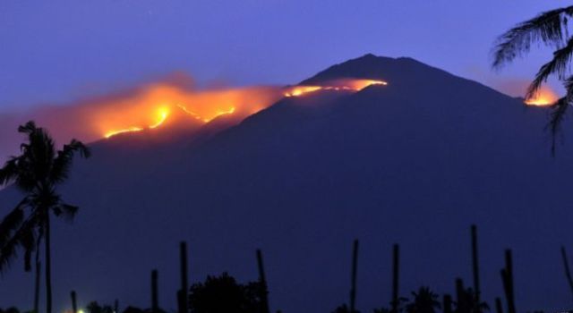 foto kebakaran di gunung merbabu