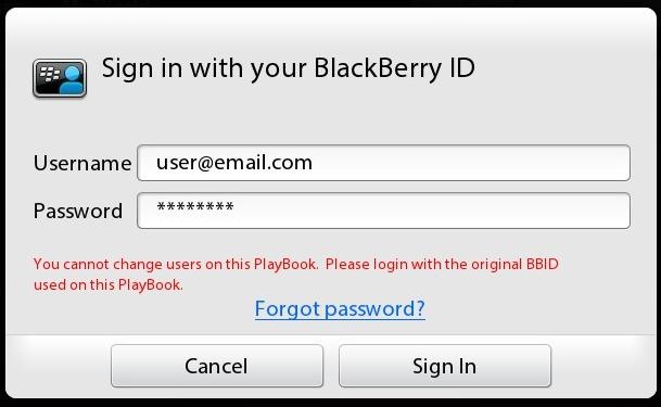 Ganti Username & Email Blackberry ID