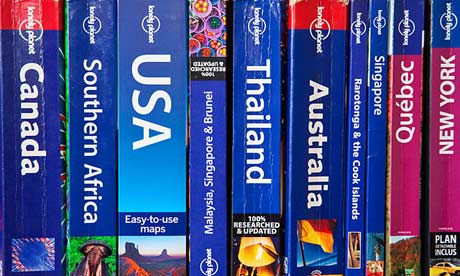 A collection of Lonely Planet travel guides