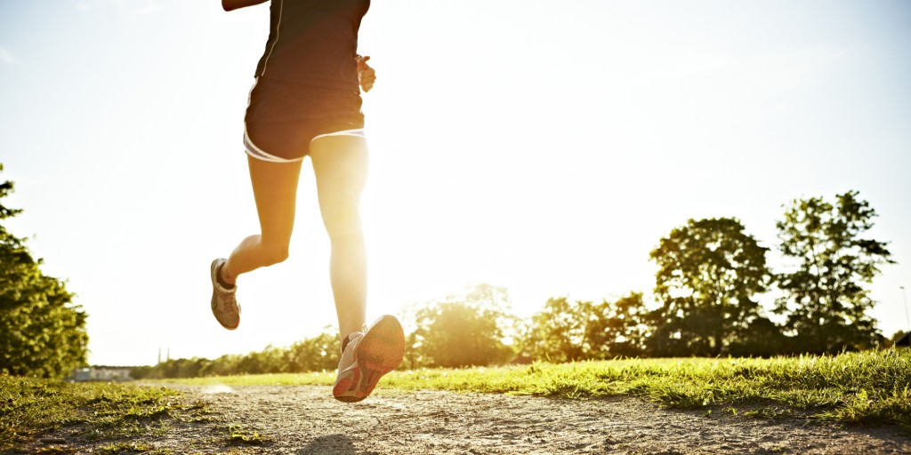 Young woman running, Sweden.